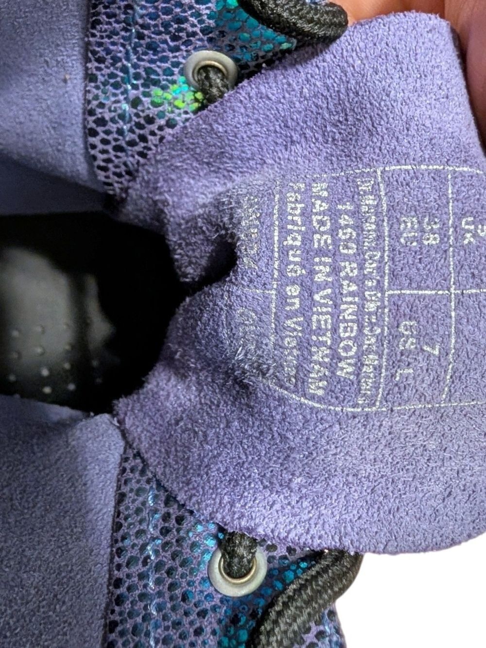 Dr. Martens Iridescent Purple-Black Lace-Up Boots - Women's - Picture 9 of 11
